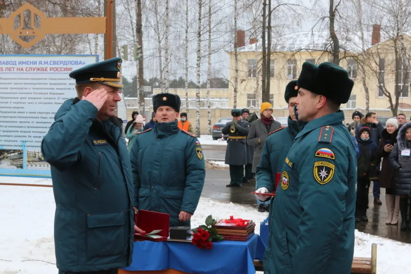 Заместитель министра МЧС Николай Гречушкин принял участие в торжественном открытии памятника пожарным специальной пожарной охраны в Дзержинске